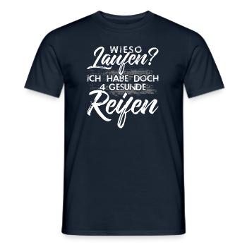 Why run? I have 4 Healthy Matures - Men's T-Shirt - navy - Front - AI Model Male 178 light (178cm)