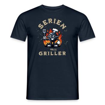 Serien Griller - Grillchef - Grillshirt für Männer - Männer T-Shirt - Navy - Vorne - AI Model Male 178 light (178cm)