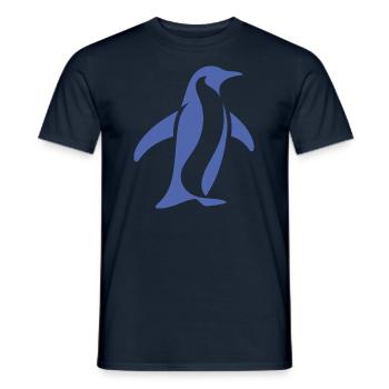 Pingouin Pôle Sud Silhouette Minimaliste - T-shirt homme - marine - Devant - AI Model Male 178 light (178cm)