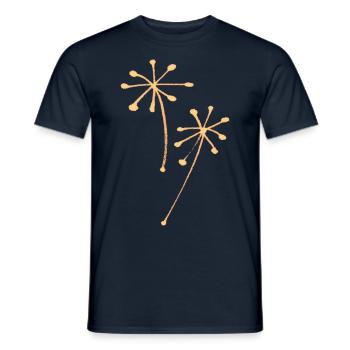 Ombelle fleur - T-shirt homme - marine - Devant - AI Model Male 178 light (178cm)