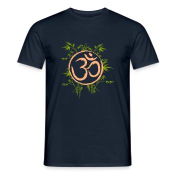 OM Personnages Mindfulness Shirt Gift Yoga - T-shirt homme - marine - Devant - AI Model Male 178 light (178cm)