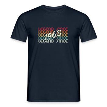 Legend Since 1963 - Männer T-Shirt - Navy - Vorne - AI Model Male 178 light (178cm)