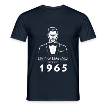 60th Birthday Living Legend (GENT) since 07/1965 - Men's T-Shirt - navy - Front - AI Model Male 178 light (178cm)