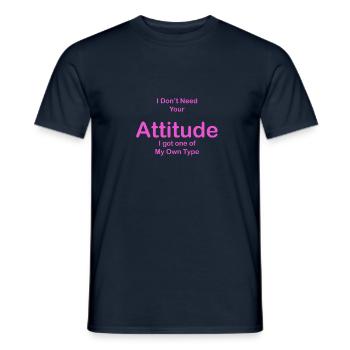 Haltung Zitat - Männer T-Shirt - Navy - Vorne - AI Model Male 178 light (178cm)