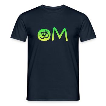 Om Namaste - Männer T-Shirt - Navy - Vorne - AI Model Male 178 light (178cm)
