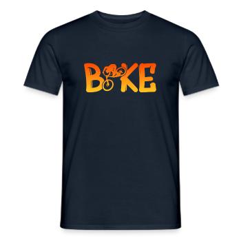 Biken - Männer T-Shirt - Navy - Vorne - AI Model Male 178 light (178cm)