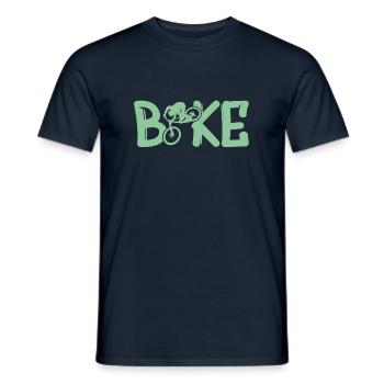 Bike Biken Fahrrad - Männer T-Shirt - Navy - Vorne - AI Model Male 178 light (178cm)