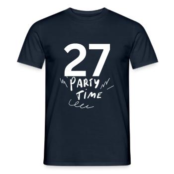 27 - Men's T-Shirt - navy - Front - AI Model Male 178 light (178cm)