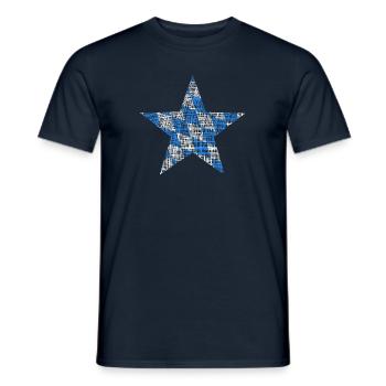 Bayern Stern - Männer T-Shirt - Navy - Vorne - AI Model Male 178 light (178cm)