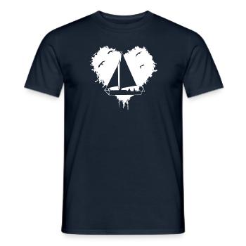 Segeln Sailing - Männer T-Shirt - Navy - Vorne - AI Model Male 178 light (178cm)