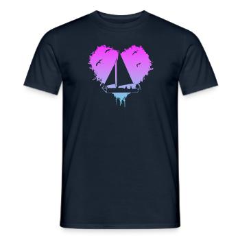 Segeln - Männer T-Shirt - Navy - Vorne - AI Model Male 178 light (178cm)