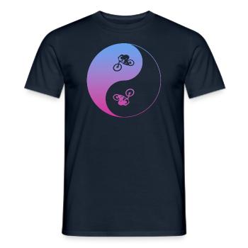 biken fahrrad ebike mtb - Männer T-Shirt - Navy - Vorne - AI Model Male 178 light (178cm)