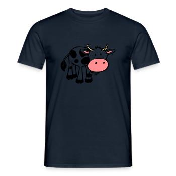 Kuh - Männer T-Shirt - Navy - Vorne - AI Model Male 178 light (178cm)