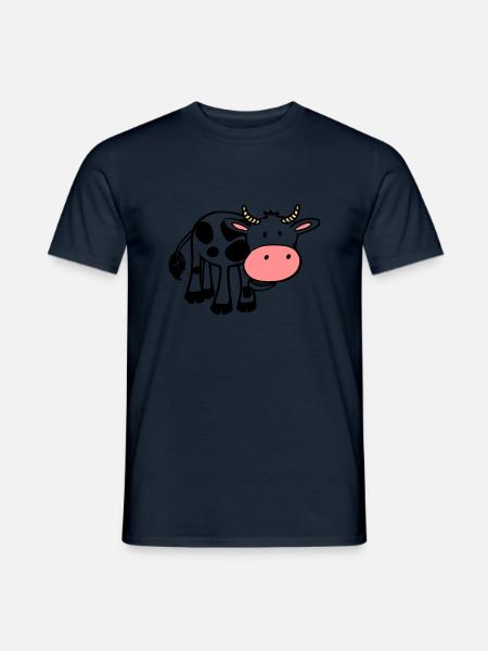 cow - Men's T-Shirt - navy