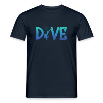 DIVE - Männer T-Shirt - Navy - Vorne - AI Model Male 178 light (178cm)