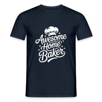 Super Baker Papas Club Dad bakes best - Men's T-Shirt - navy - Front - AI Model Male 178 light (178cm)