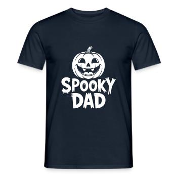 Spooky Dad Dad's Halloween Shirt Laughing Pumpkin - Men's T-Shirt - navy - Front - AI Model Male 178 light (178cm)