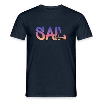 segeln - Männer T-Shirt - Navy - Vorne - AI Model Male 178 light (178cm)