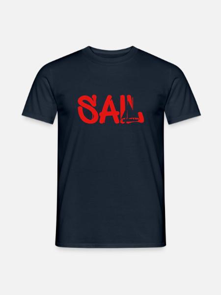 sail rot - Männer T-Shirt - Navy