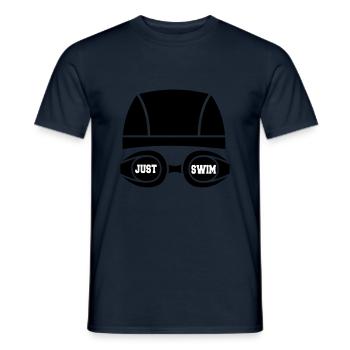 Just swim - Männer T-Shirt - Navy - Vorne - AI Model Male 178 light (178cm)