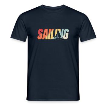 Sailing - Männer T-Shirt - Navy - Vorne - AI Model Male 178 light (178cm)