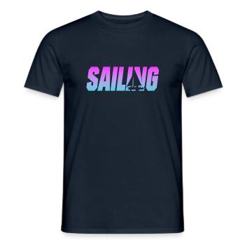 sailing - Männer T-Shirt - Navy - Vorne - AI Model Male 178 light (178cm)