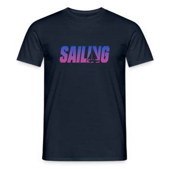 Segeln - Männer T-Shirt - Navy - Vorne - AI Model Male 178 light (178cm)