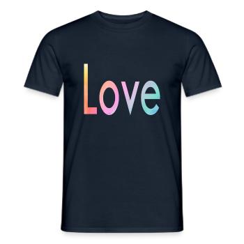 L’amour des couleurs - T-shirt homme - marine - Devant - AI Model Male 178 light (178cm)