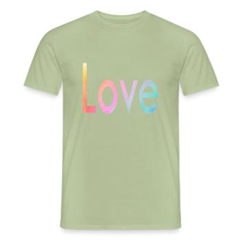 Love of colors - Men's T-Shirt - sage - Front - AI Model Male 178 light (178cm)