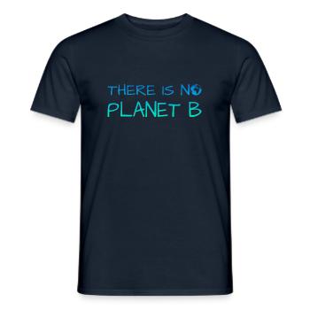 there is no planet b - Männer T-Shirt - Navy - Vorne - AI Model Male 178 light (178cm)