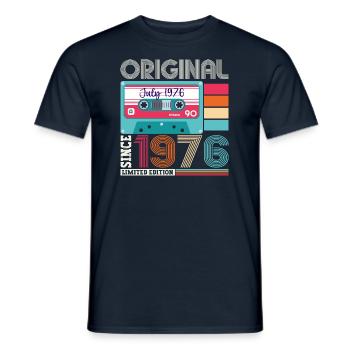 Original July 1976 46th Birthday Gift Men - Men's T-Shirt - navy - Front - AI Model Male 178 light (178cm)