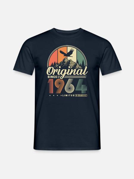 Original 1964 Vintage Jahrgang Geburtstag Retro - Mænd T-shirt - marineblå