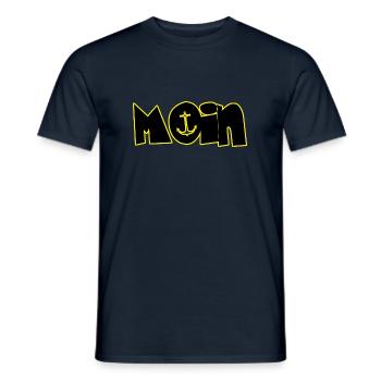 Ja Moin - Männer T-Shirt - Navy - Vorne - AI Model Male 178 light (178cm)