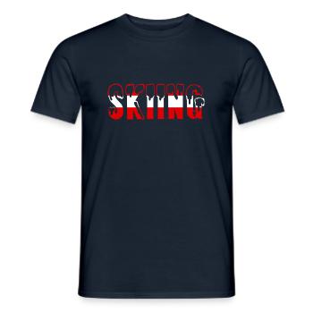 Ski Skifahren Skier Skiing - Männer T-Shirt - Navy - Vorne - AI Model Male 178 light (178cm)