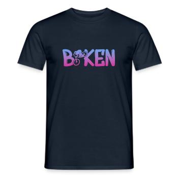 biken fahrrad downhill - Männer T-Shirt - Navy - Vorne - AI Model Male 178 light (178cm)