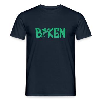 Biken Fahrrad Bike - Männer T-Shirt - Navy - Vorne - AI Model Male 178 light (178cm)