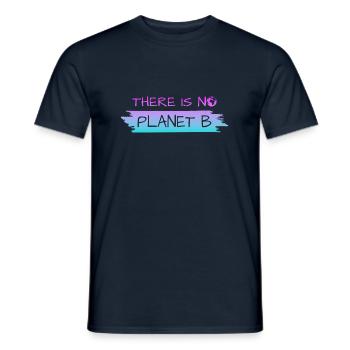 THERE IS NO PLANET B - Männer T-Shirt - Navy - Vorne - AI Model Male 178 light (178cm)