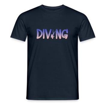 Tauchen Diving - Männer T-Shirt - Navy - Vorne - AI Model Male 178 light (178cm)