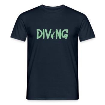 Tauchen, Diving, Tauchlehrer - Männer T-Shirt - Navy - Vorne - AI Model Male 178 light (178cm)