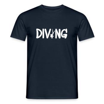 Tauchen Diving - Männer T-Shirt - Navy - Vorne - AI Model Male 178 light (178cm)