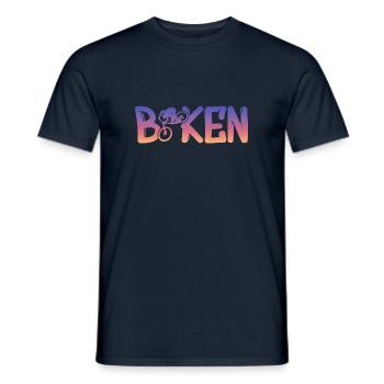 Biken - Männer T-Shirt - Navy - Vorne - AI Model Male 178 light (178cm)