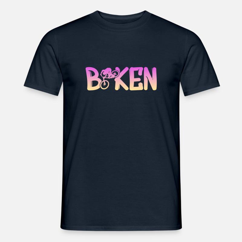 Biken - Männer T-Shirt - Navy