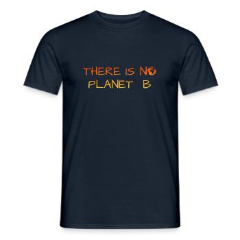 there is no planet b - Männer T-Shirt - Navy - Vorne - AI Model Male 178 light (178cm)