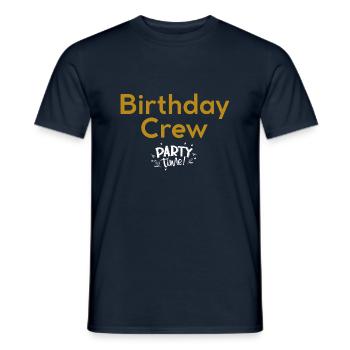 Birthday Crew - Men's T-Shirt - navy - Front - AI Model Male 178 light (178cm)