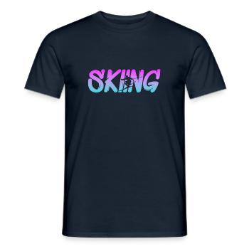 Skiing - Männer T-Shirt - Navy - Vorne - AI Model Male 178 light (178cm)