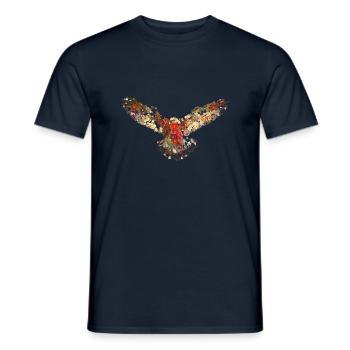 Faucon pèlerin Vintage - T-shirt homme - marine - Devant - AI Model Male 178 light (178cm)