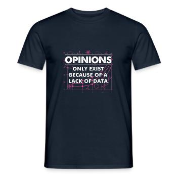 Data Science Lack of - Men's T-Shirt - navy - Front - AI Model Male 178 light (178cm)