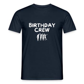 Birthday Crew - Men's T-Shirt - navy - Front - AI Model Male 178 light (178cm)