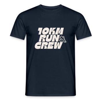 10 km RUN CREW - Men's T-Shirt - navy - Front - AI Model Male 178 light (178cm)