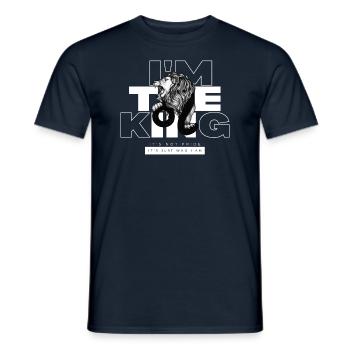Je suis le roi lion - Déclaration - T-shirt homme - marine - Devant - AI Model Male 178 light (178cm)